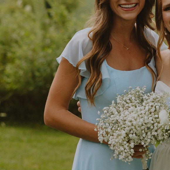 Azazie Bondi Sky Blue Bridesmaid Dress - Dry Cleaned - Picture 3 of 5